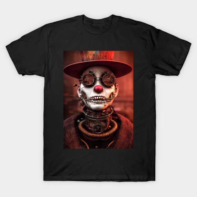 1 Steampunk Evil Clown T-Shirt by Art Consulate